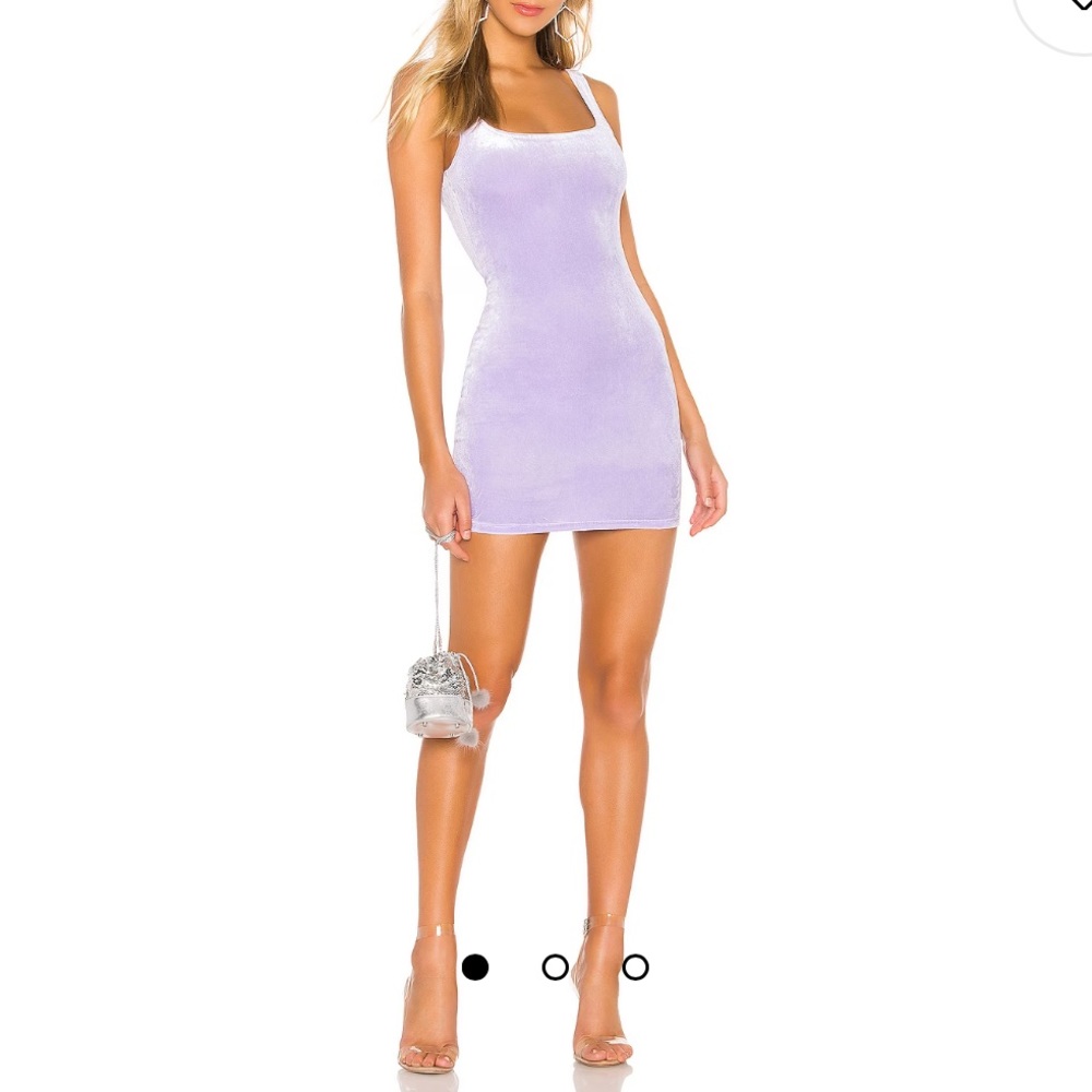 Superdown Jenny Square Neck Dress in Lavender